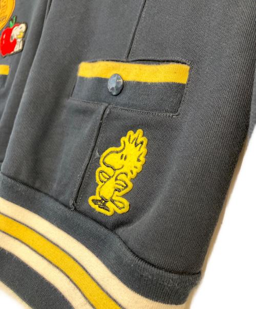 COACH（コーチ）COACH (コーチ) PEANUTS (ピーナッツ) COACH PEANUTS 厚手カーディガン ネイビー サイズ:Sの古着・服飾アイテム