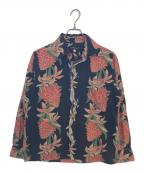 Sun Surfサンサーフ）の古着「Sun Surf TORCH GINGER 長袖シャツ」｜ブラウン×ピンク