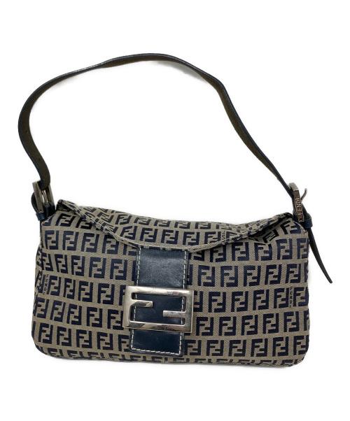 FENDI（フェンディ）FENDI (フェンディ) FENDI ズッキーノ ハンドバッグ ネイビーの古着・服飾アイテム