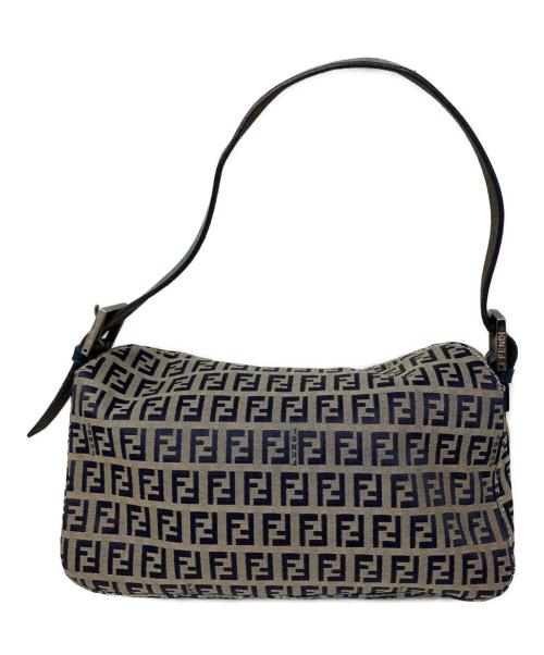 FENDI（フェンディ）FENDI (フェンディ) FENDI ズッキーノ ハンドバッグ ネイビーの古着・服飾アイテム