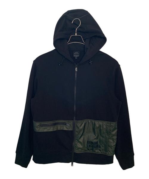 ARMANI EXCHANGE（アルマーニ エクスチェンジ）ARMANI EXCHANGE (アルマーニ エクスチェンジ) ARMANI EXCHANGE ジップパーカー ブラック サイズ:Lの古着・服飾アイテム