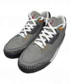NIKEナイキ）の古着「NIKE AIR JORDAN 3 RETRO ハイカットスニーカー」｜グレー