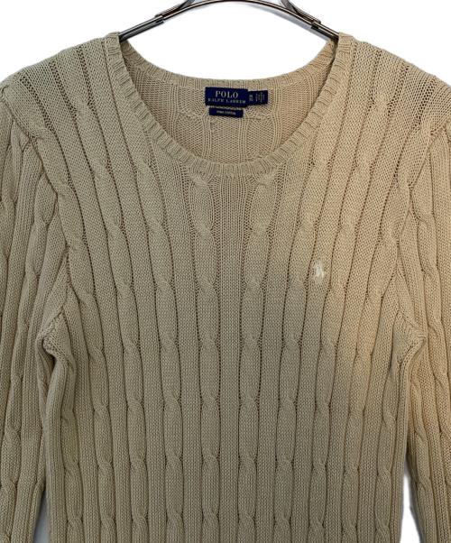 POLO RALPH LAUREN（ポロ・ラルフローレン）POLO RALPH LAUREN (ポロ・ラルフローレン) POLO RALPH LAUREN 薄手ニット カーキ サイズ:XLの古着・服飾アイテム