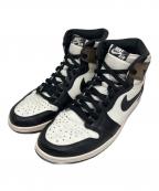 NIKEナイキ）の古着「NIKE Air Jordan 1 High ハイカットスニーカー」｜ホワイト×モカ
