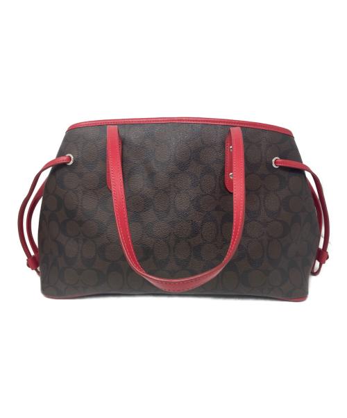 COACH（コーチ）COACH (コーチ) COACH トートバッグ ブラウン×レッドの古着・服飾アイテム