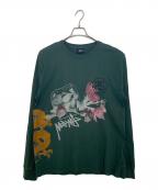stussyステューシー）の古着「stussy 長袖カットソー」｜グリーン