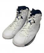 NIKEナイキ）の古着「NIKE Air Jordan 6 Retro Midnight Navy ハイカットスニーカー」｜ホワイト×ネイビー