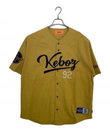 KEBOZ（ケボズ）の古着「KEBOZ 半袖シャツ」｜ベージュ×ネイビー