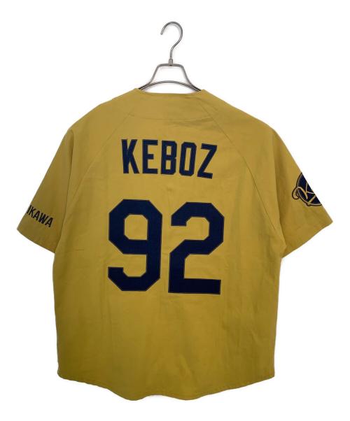 KEBOZ（ケボズ）KEBOZ (ケボズ) KEBOZ 半袖シャツ ベージュ×ネイビー サイズ:Sの古着・服飾アイテム
