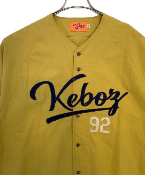 KEBOZ（ケボズ）KEBOZ (ケボズ) KEBOZ 半袖シャツ ベージュ×ネイビー サイズ:Sの古着・服飾アイテム