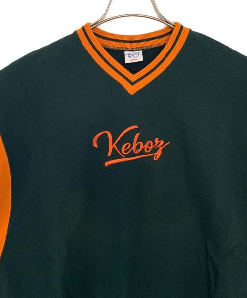 KEBOZ（ケボズ）KEBOZ (ケボズ) KEBOZ スウェット グリーン×オレンジ サイズ:Mの古着・服飾アイテム