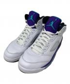 NIKEナイキ）の古着「NIKE Air Jordan 5 Retro Grape スニーカー」｜ホワイト×パープル