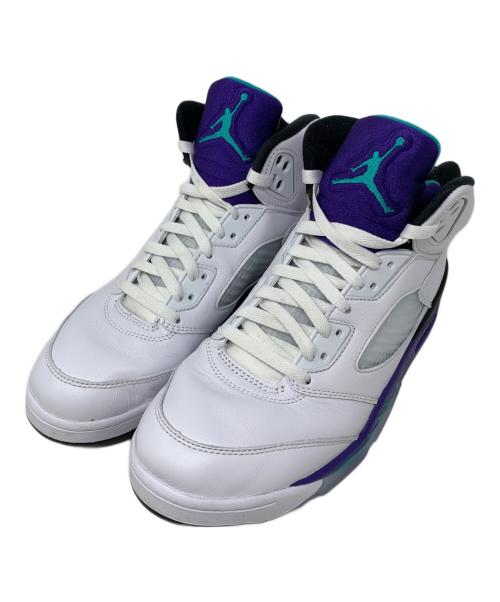 NIKE（ナイキ）NIKE (ナイキ) NIKE Air Jordan 5 Retro Grape スニーカー ホワイト×パープル サイズ:27.5cmの古着・服飾アイテム