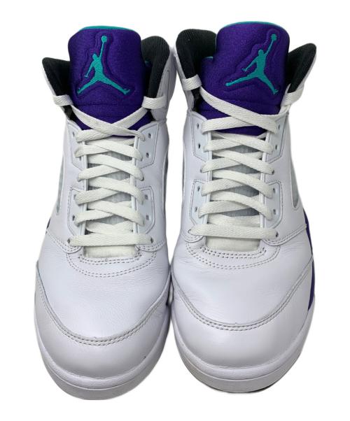 NIKE（ナイキ）NIKE (ナイキ) NIKE Air Jordan 5 Retro Grape スニーカー ホワイト×パープル サイズ:27.5cmの古着・服飾アイテム