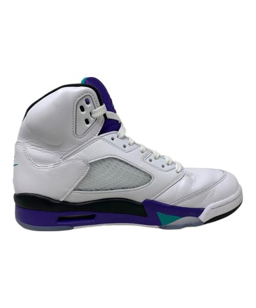 NIKE（ナイキ）NIKE (ナイキ) NIKE Air Jordan 5 Retro Grape スニーカー ホワイト×パープル サイズ:27.5cmの古着・服飾アイテム