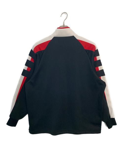 adidas（アディダス）adidas (アディダス) adidas ハーフジップスウェット ブラック×レッド サイズ:MLサイズの古着・服飾アイテム