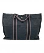 HERMESエルメス）の古着「HERMES フールトゥ トートMM トートバッグ」｜ブラック×グレー