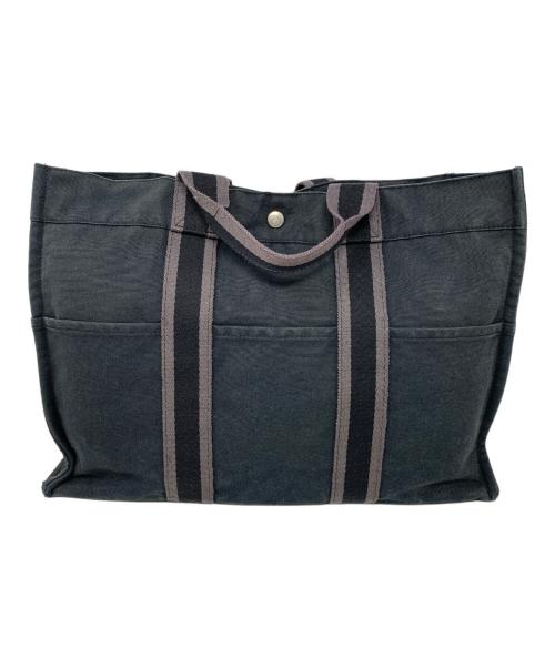 HERMES（エルメス）HERMES (エルメス) HERMES フールトゥ トートMM トートバッグ ブラック×グレーの古着・服飾アイテム