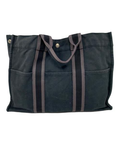 HERMES（エルメス）HERMES (エルメス) HERMES フールトゥ トートMM トートバッグ ブラック×グレーの古着・服飾アイテム