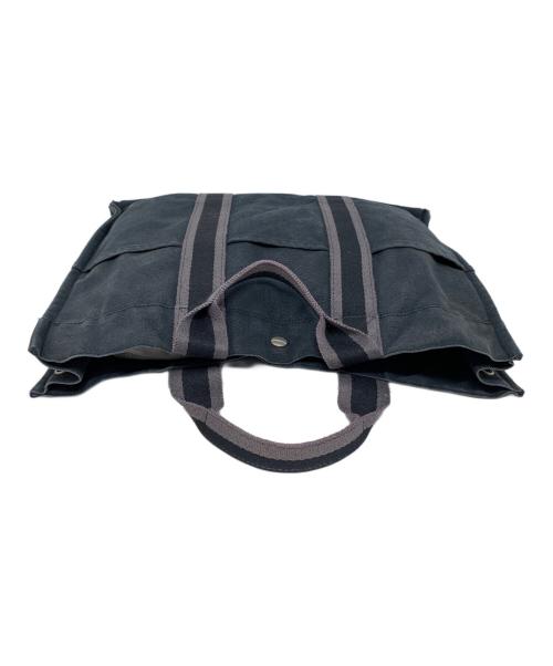 HERMES（エルメス）HERMES (エルメス) HERMES フールトゥ トートMM トートバッグ ブラック×グレーの古着・服飾アイテム