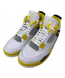 NIKE（ナイキ）の古着「NIKE AIR JORDAN 4 RETRO ハイカットスニーカー」｜イエロー×グレー