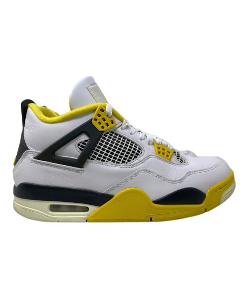 NIKE（ナイキ）NIKE (ナイキ) NIKE AIR JORDAN 4 RETRO ハイカットスニーカー イエロー×グレー サイズ:27.5cmの古着・服飾アイテム