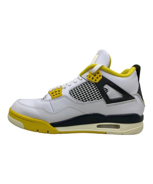 NIKE（ナイキ）NIKE (ナイキ) NIKE AIR JORDAN 4 RETRO ハイカットスニーカー イエロー×グレー サイズ:27.5cmの古着・服飾アイテム