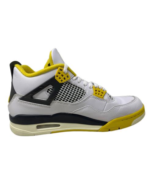 NIKE（ナイキ）NIKE (ナイキ) NIKE AIR JORDAN 4 RETRO ハイカットスニーカー イエロー×グレー サイズ:27.5cmの古着・服飾アイテム