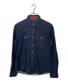 BURBERRY BLACK LABEL（バーバリーブラックレーベル）の古着「BURBERRY BLACK LABEL 長袖シャツ」｜ネイビー