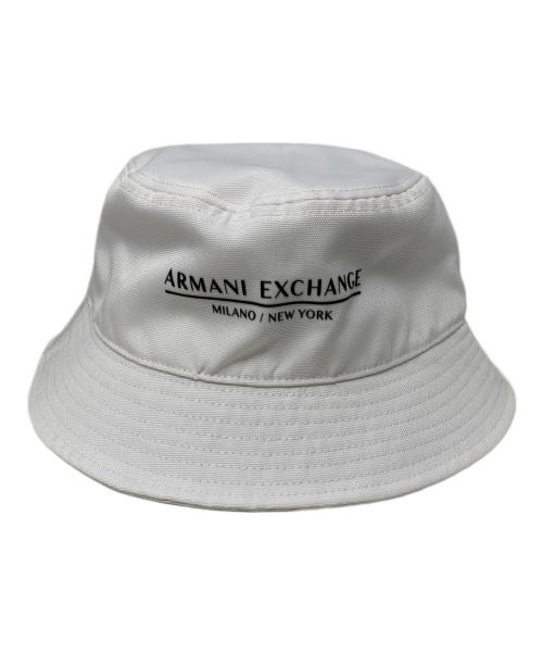 ARMANI EXCHANGE（アルマーニ エクスチェンジ）ARMANI EXCHANGE (アルマーニ エクスチェンジ) ARMANI EXCHANGE バケットハット ホワイトの古着・服飾アイテム