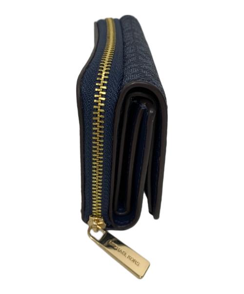 MICHAEL KORS（マイケルコース）MICHAEL KORS (マイケルコース) MICHAEL KORS 3つ折り財布 ネイビーの古着・服飾アイテム