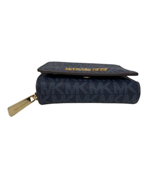 MICHAEL KORS（マイケルコース）MICHAEL KORS (マイケルコース) MICHAEL KORS 3つ折り財布 ネイビーの古着・服飾アイテム