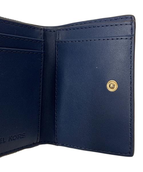 MICHAEL KORS（マイケルコース）MICHAEL KORS (マイケルコース) MICHAEL KORS 3つ折り財布 ネイビーの古着・服飾アイテム