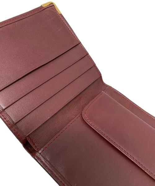 Cartier（カルティエ）Cartier (カルティエ) Cartier 2つ折り財布 ワインレッドの古着・服飾アイテム