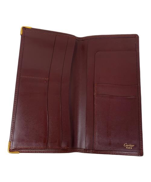Cartier（カルティエ）Cartier (カルティエ) Cartier 札入れ ワインレッドの古着・服飾アイテム