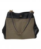 COACHコーチ）の古着「COACH トートバッグ」｜ブラック×ベージュ