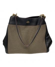 COACH（コーチ）の古着「COACH トートバッグ」｜ブラック×ベージュ