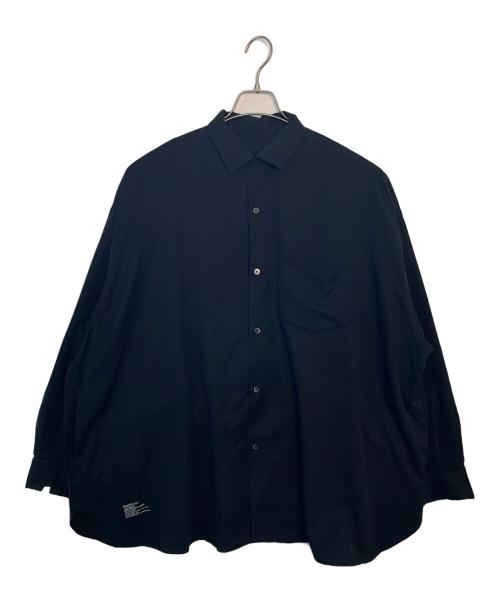 FreshService（フレッシュサービス）FreshService (フレッシュサービス) FreshService COOLFIBER OPEN COLLAR L/S SHIRT 長袖シャツ ブラック サイズ:Lの古着・服飾アイテム