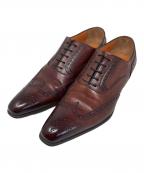 Santoniサントーニ）の古着「Santoni レザーシューズ」｜ブラウン