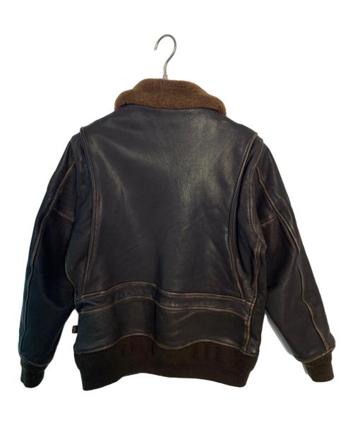 ALPHA（アルファ）ALPHA (アルファ) ALPHA G-1レザーフライトジャケット ブラウン サイズ:38の古着・服飾アイテム