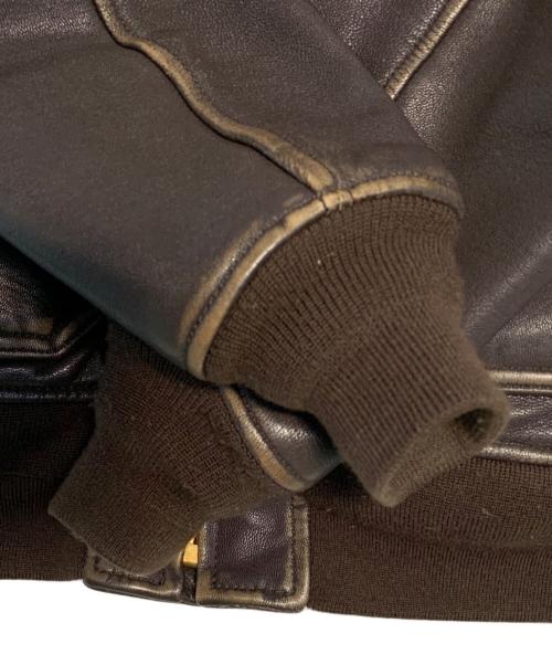 ALPHA（アルファ）ALPHA (アルファ) ALPHA G-1レザーフライトジャケット ブラウン サイズ:38の古着・服飾アイテム