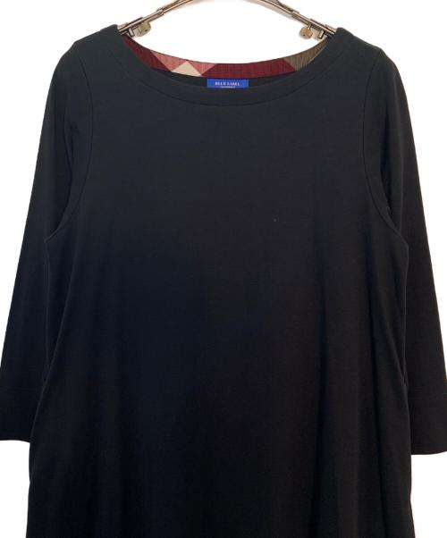 BLUE LABEL CRESTBRIDGE（ブルーレーベルクレストブリッジ）BLUE LABEL CRESTBRIDGE (ブルーレーベルクレストブリッジ) BLUE LABEL CRESTBRIDGE 半袖ワンピース ブラック サイズ:38の古着・服飾アイテム