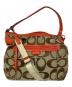 COACH（コーチ）の古着「COACH 2WAYバッグ」｜ベージュ×レッド