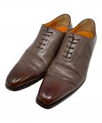 Santoniサントーニ）の古着「Santoni レザーシューズ」｜ブラウン