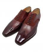 Santoniサントーニ）の古着「Santoni ウィングチップシューズ」｜ワインレッド