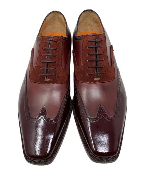 Santoni（サントーニ）Santoni (サントーニ) Santoni ウィングチップシューズ ワインレッド サイズ:4 1/2の古着・服飾アイテム