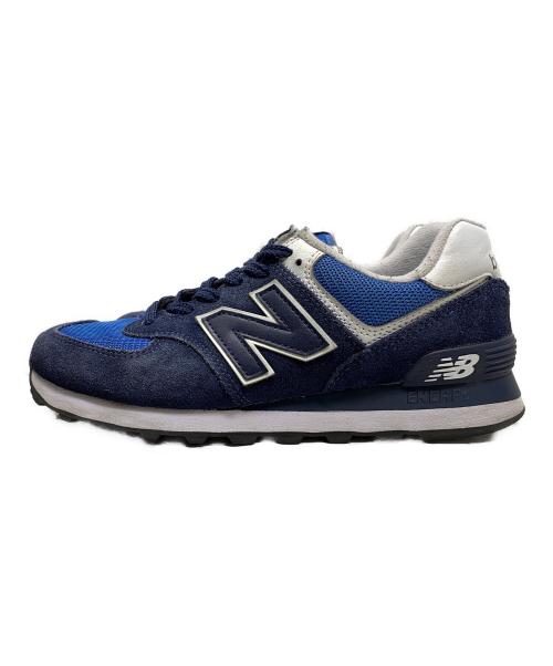 NEW BALANCE（ニューバランス）NEW BALANCE (ニューバランス) NEW BALANCE 574 ローカットスニーカー ブルー×ネイビー サイズ:24.5cmの古着・服飾アイテム