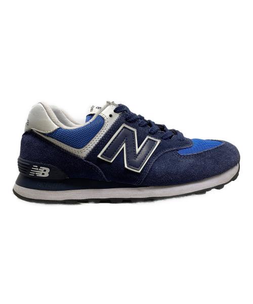 NEW BALANCE（ニューバランス）NEW BALANCE (ニューバランス) NEW BALANCE 574 ローカットスニーカー ブルー×ネイビー サイズ:24.5cmの古着・服飾アイテム