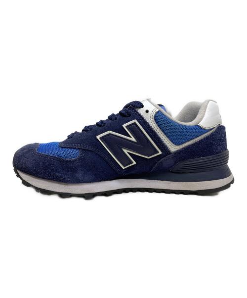 NEW BALANCE（ニューバランス）NEW BALANCE (ニューバランス) NEW BALANCE 574 ローカットスニーカー ブルー×ネイビー サイズ:24.5cmの古着・服飾アイテム