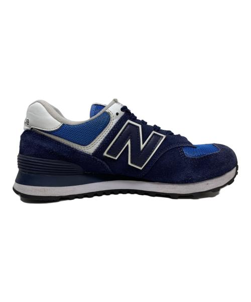 NEW BALANCE（ニューバランス）NEW BALANCE (ニューバランス) NEW BALANCE 574 ローカットスニーカー ブルー×ネイビー サイズ:24.5cmの古着・服飾アイテム